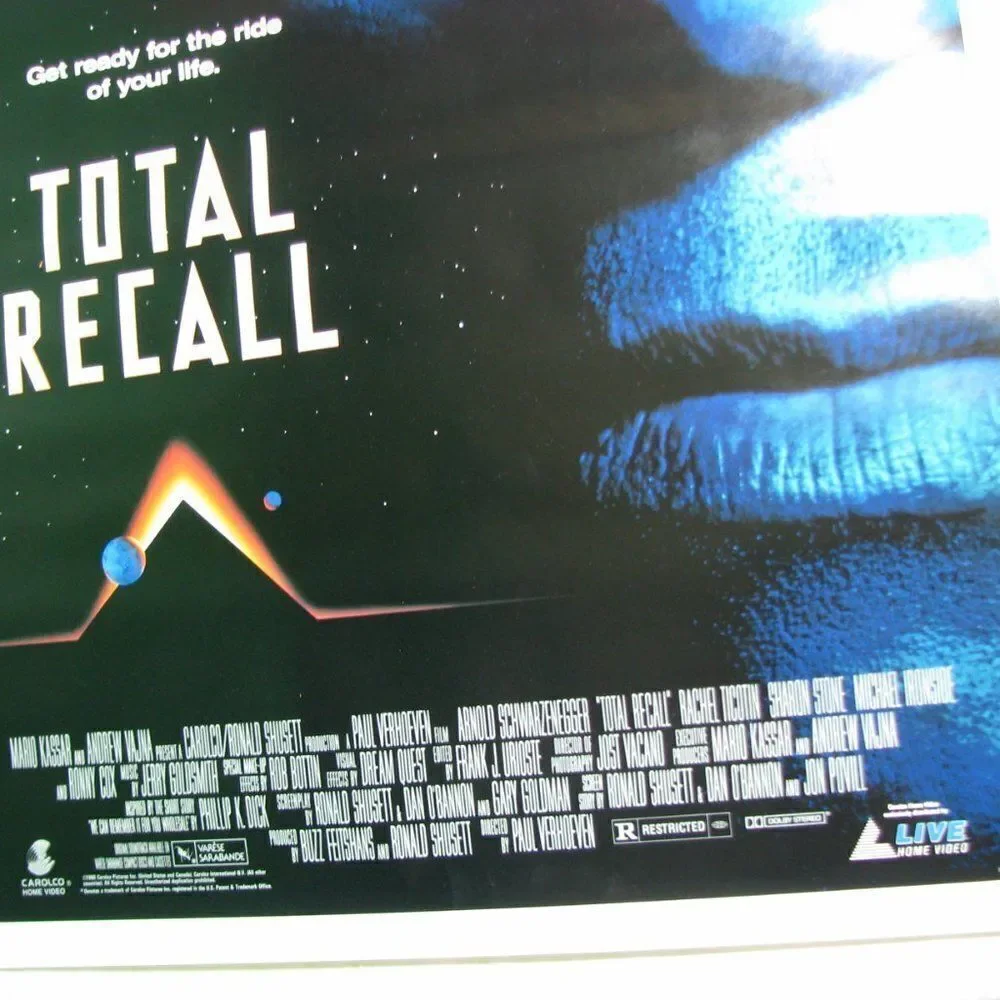 Vintage Total Recall Schwarzenegger Movie Poster